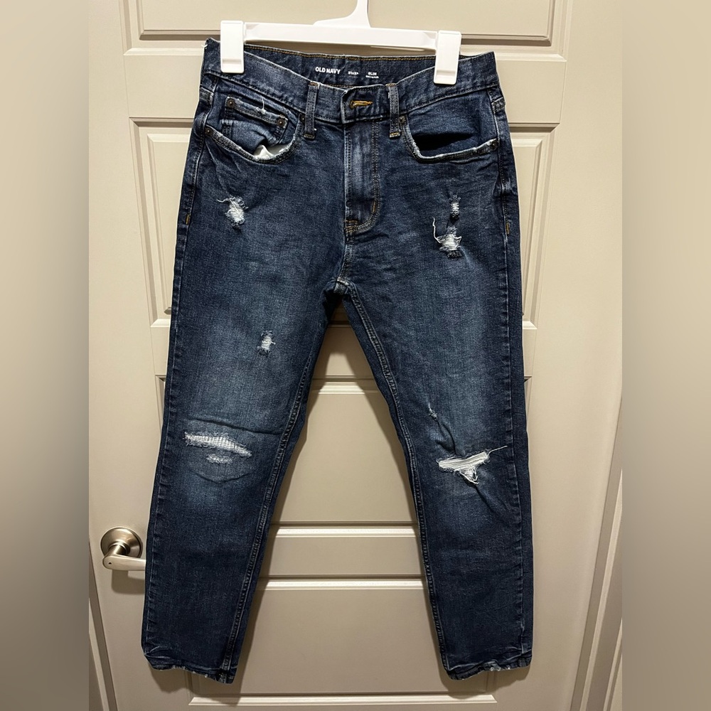 Distressed Blue Jeans for Men